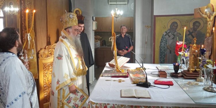 Ο Επίσκοπος Αλμωπίας κ. Στέφανος στον Ι.Ν. Αναλήψεως του Σωτήρος στο Θεοδωράκι Αλμωπίας