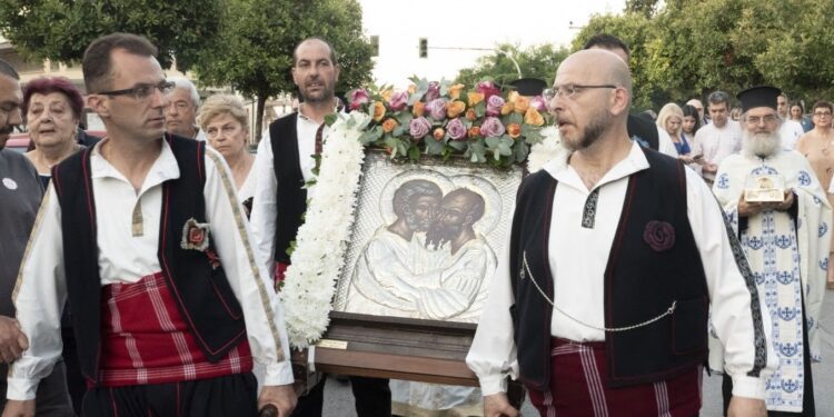 Πανηγυρικός εορτασμός των Πρωτοκορυφαίων Αποστόλων Πέτρου και Παύλου στα Γιαννιτσά