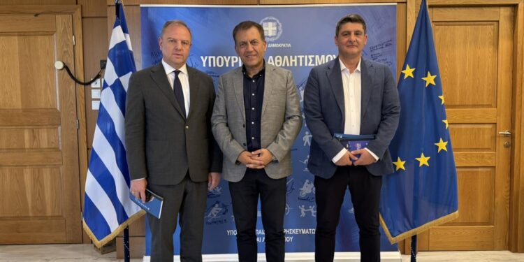 Σημαντική συνάντηση του Δημάρχου Πέλλας Στ. Φουντουκίδη με τον αν. Υπουργό Αθλητισμού Γ. Βρούτση