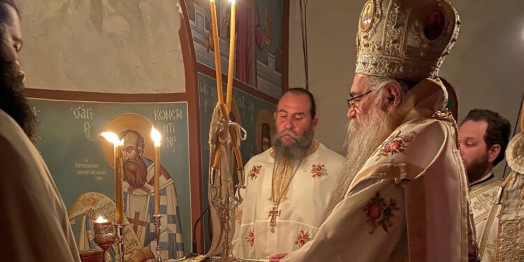 Αρχιερατική Αγρυπνία του Οσίου Παϊσίου στη Θηριόπετρα Αλμωπίας