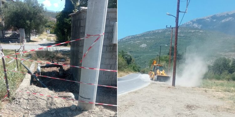 Κατασκευή εξωτερικού αγωγού ύδρευσης στη Φούστανης Αλμωπίας