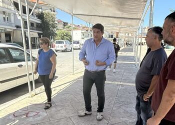 Επίσκεψη του Δημάρχου Πέλλας Στ. Φουντουκίδη στις εγκαταστάσεις της Εμποροπανήγυρης Γιαννιτσών