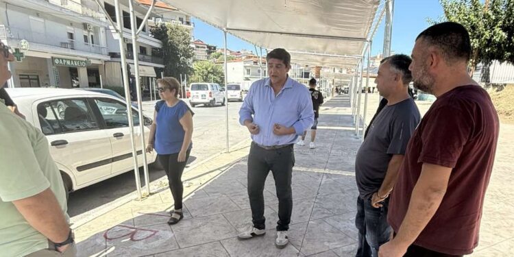 Επίσκεψη του Δημάρχου Πέλλας Στ. Φουντουκίδη στις εγκαταστάσεις της Εμποροπανήγυρης Γιαννιτσών