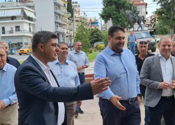 Επίσκεψη Θ. Λιβάνιου στο Δήμο Πέλλας: Στο επίκεντρο η κατασκευή του Μουσικού Σχολείου και του Κολυμβητηρίου στα Γιαννιτσά