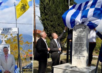 Συγκίνηση και περηφάνια στα αποκαλυπτήρια του Μνημείου για το Μαρτυρικό Πευκωτό – Δικαιώθηκε ο ακούραστος αγώνας του Παντελή Μπάδου