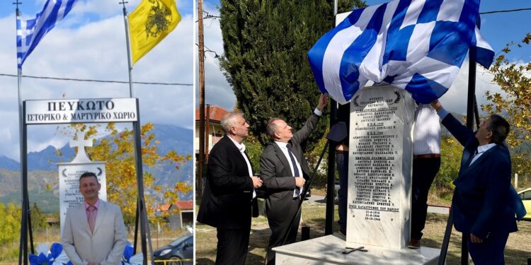 Συγκίνηση και περηφάνια στα αποκαλυπτήρια του Μνημείου για το Μαρτυρικό Πευκωτό – Δικαιώθηκε ο ακούραστος αγώνας του Παντελή Μπάδου