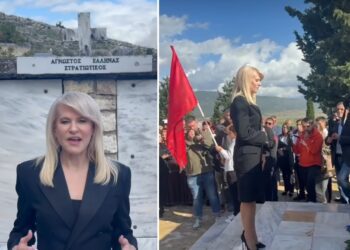 Στους Βουλιαράτες της Βόρειας Ηπείρου η Θ. Τζάκρη ανήμερα της 28ης Οκτωβρίου: «Ζήτω η Ελλάδα, Τιμή στους ήρωές μας»