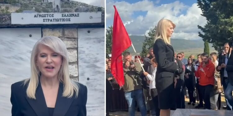 Στους Βουλιαράτες της Βόρειας Ηπείρου η Θ. Τζάκρη ανήμερα της 28ης Οκτωβρίου: «Ζήτω η Ελλάδα, Τιμή στους ήρωές μας»