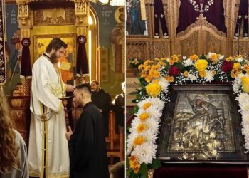 Η Ολυμπία Χουρσόγλου κατέγραψε μια στιγμή συγκίνησης στον Ι.Ν. Αγίου Γεωργίου Εξαπλατάνου