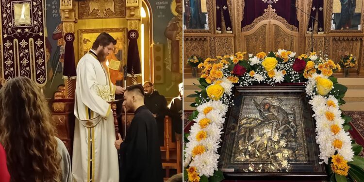 Η Ολυμπία Χουρσόγλου κατέγραψε μια στιγμή συγκίνησης στον Ι.Ν. Αγίου Γεωργίου Εξαπλατάνου