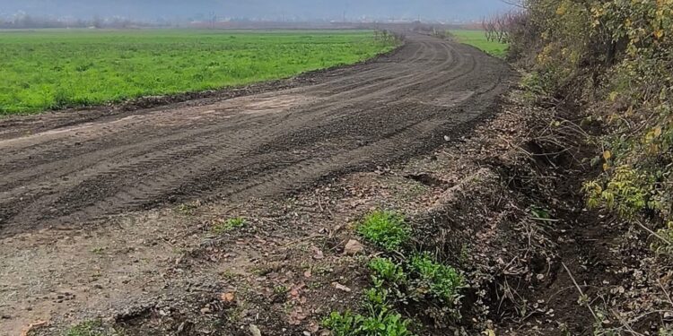 Εργασίες καθαρισμού και αποκατάστασης αγροτικού δρόμου στην Άψαλο