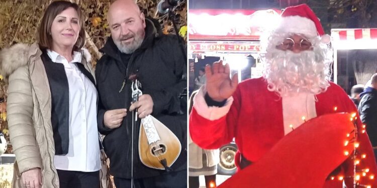 Σε μια εκδήλωση γεμάτη λάμψη φωταγωγήθηκε το Χριστουγεννιάτικο Δέντρο στη Σκύδρα