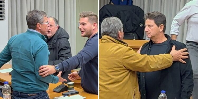 Χάος, συμπλοκές και παρέμβαση της Αστυνομίας στο Δ.Σ. Αλμωπίας – «Θα σου ορμήσω, θα σε πετάξω κάτω», είπε ο Ν. Μήντσης στον Δ. Μπίνο