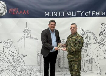 Επίσκεψη του νέου Διοικητή της ΙΙης Μ/Κ Μεραρχίας Πεζικού στον Δήμαρχο Πέλλας