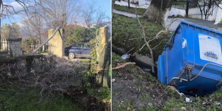 Σοβαρές ζημιές από τους ανέμους στην Αλμωπία – Προβλήματα σε ρεύμα και τηλέφωνα, κλειστά τα σχολεία