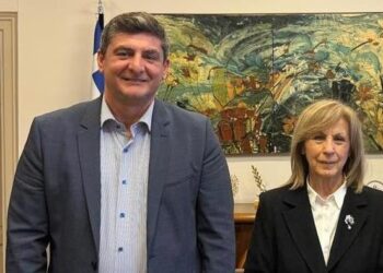 Συνάντηση εργασίας του Δημάρχου Πέλλας Στ. Φουντουκίδη με την Περιφερειάρχη Κεντρ. Μακεδονίας Αθ. Αηδονά