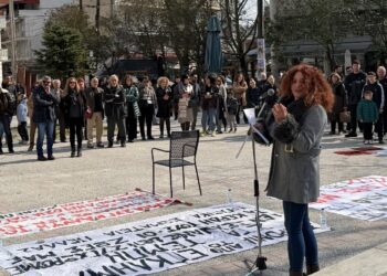 Αριδαία: Πραγματοποιήθηκε η συγκέντρωση μνήμης για την τραγωδία των Τεμπών