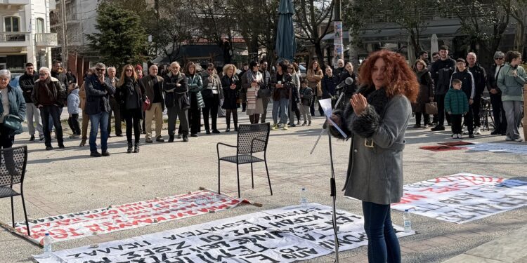 Αριδαία: Πραγματοποιήθηκε η συγκέντρωση μνήμης για την τραγωδία των Τεμπών