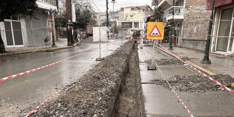 Αριδαία: Κλειστή μία από τις πιο κεντρικές οδούς λόγω έργων ύδρευσης
