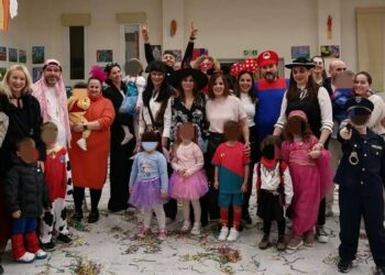 Αποκριάτικο ξεφάντωμα στον χορό του 1ου Νηπιαγωγείου Αριδαίας