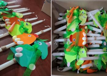 Λαμπάδες αγάπης από τους μαθητές του 1ου Νηπιαγωγείου Αριδαίας