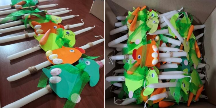 Λαμπάδες αγάπης από τους μαθητές του 1ου Νηπιαγωγείου Αριδαίας