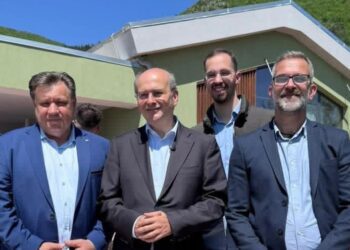 Δυναμικό παρών της ΔΗΜ.Τ.Ο. Αλμωπίας στην επίσκεψη Χατζηδάκη στους Προμάχους