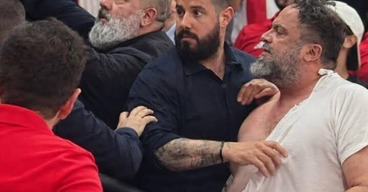 Πιάστηκαν στα χέρια Βαγγέλης Μαρινάκης – Γρηγόρης Δημητριάδης στα επίσημα του ΟΑΚΑ