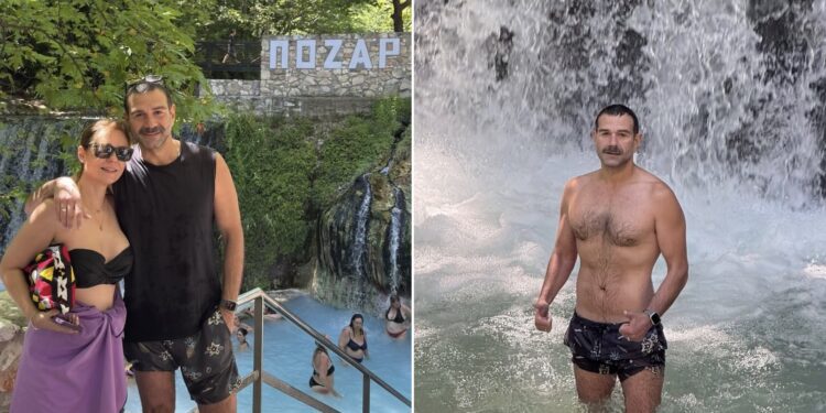 Στιγμές χαλάρωσης στα Λουτρά Πόζαρ για τον Τάσο Ιορδανίδη και την Θάλεια Ματίκα