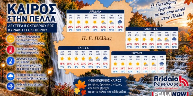 Καιρός στην Πέλλα: Με ήλιο ξεκινά η εβδομάδα – Ανεβαίνει η θερμοκρασία, αλλά τα πρωινά παραμένουν κρύα